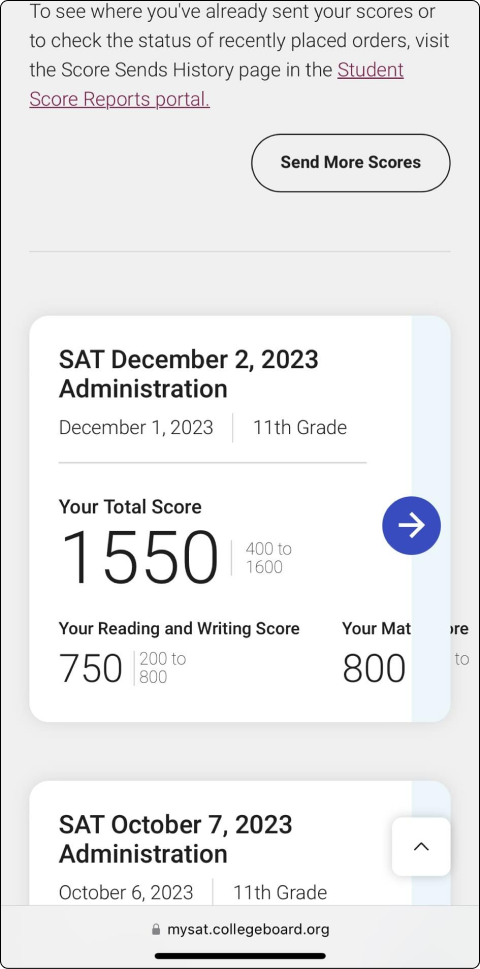 Score and review of student